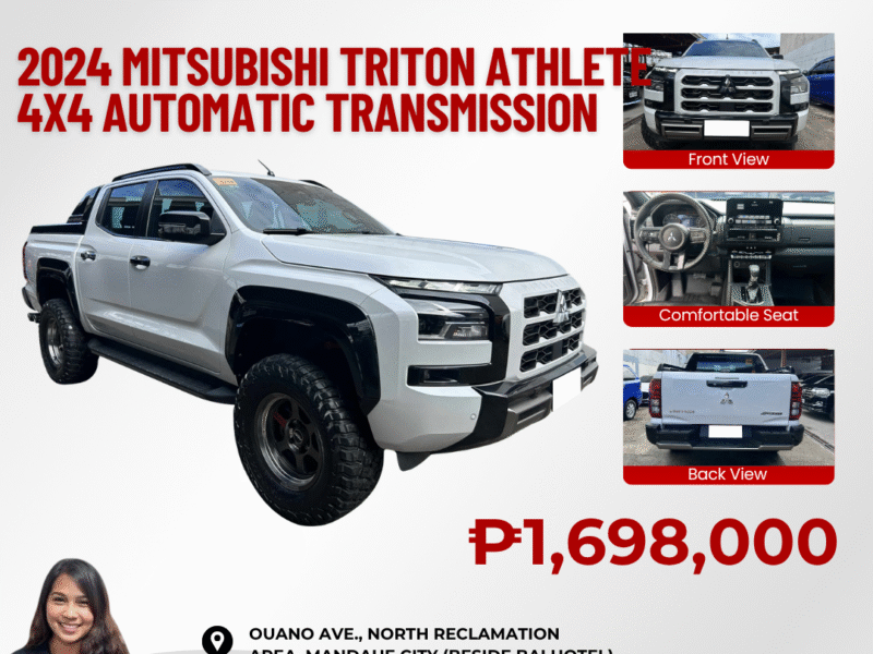 2024 MITSUBISHI TRITON ATHLETE 4x4 AUTOMATIC TRANSMISSION