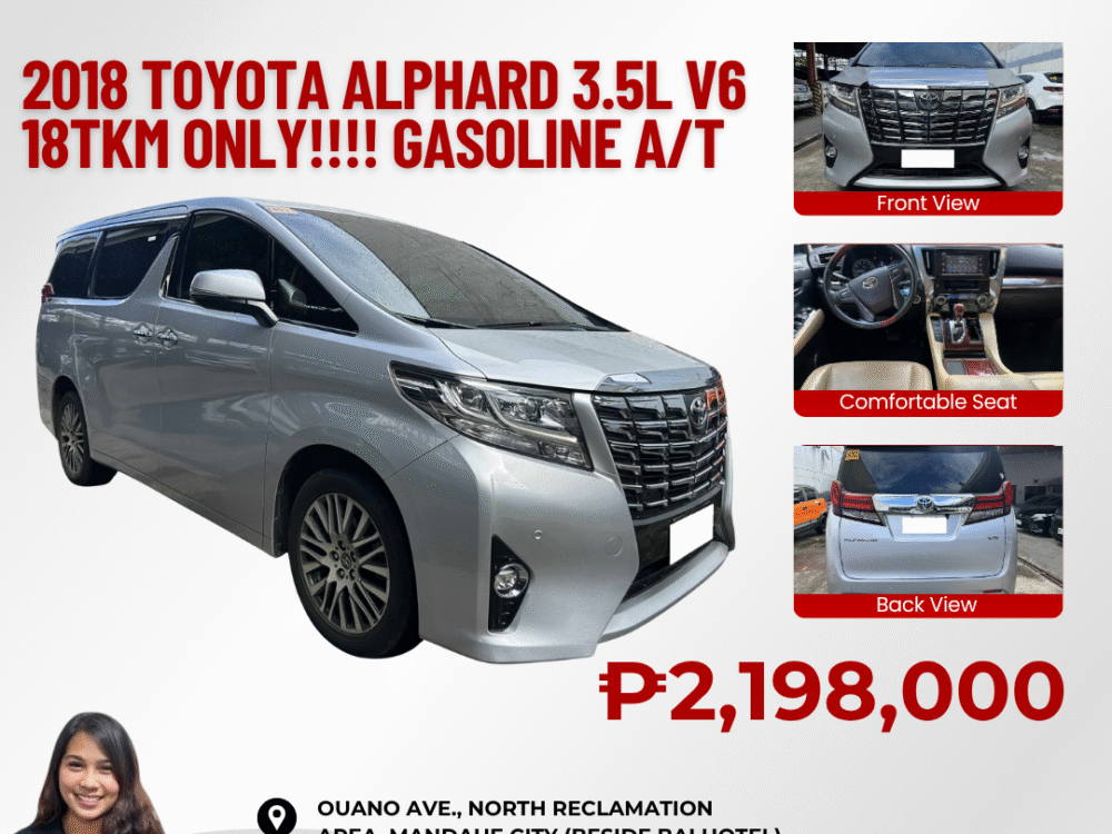 2018 TOYOTA ALPHARD 3.5L V6 18TKM ONLY!!!! GASOLINE AUTOMATIC TRANSMISSION