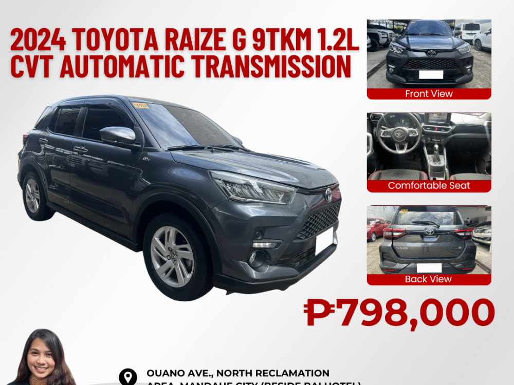 2024 TOYOTA RAIZE G 9TKM ONLY!!!! 1.2L CVT AUTOMATIC TRANSMISSION
