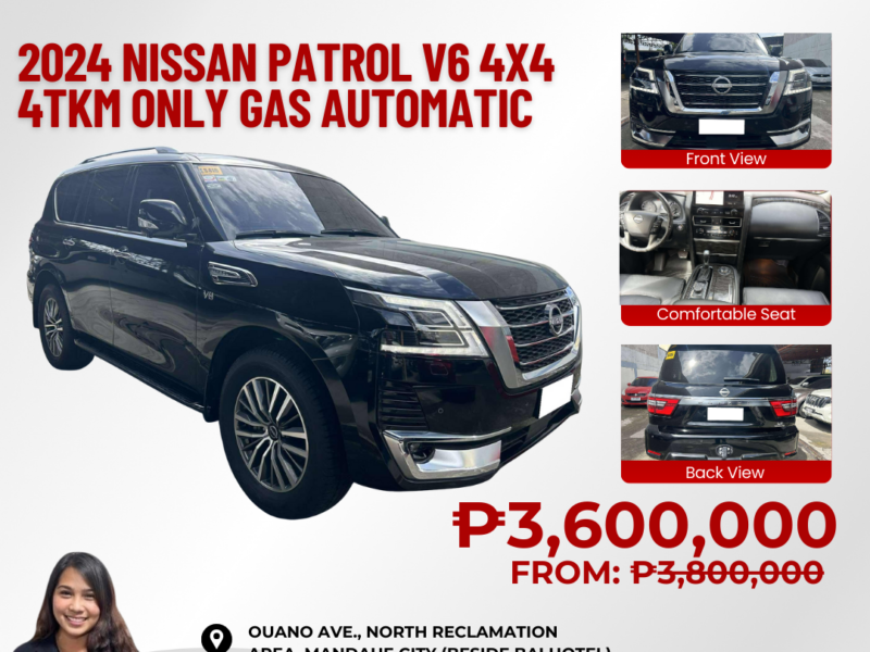 2024 NISSAN PATROL 4TKM ONLY 5.6L V6 GASOLINE 4x4 AUTOMATIC TRANSMISSION