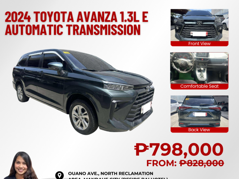 2024 TOYOTA AVANZA 1.3L E VARIANT AUTOMATIC TRANSMISSION