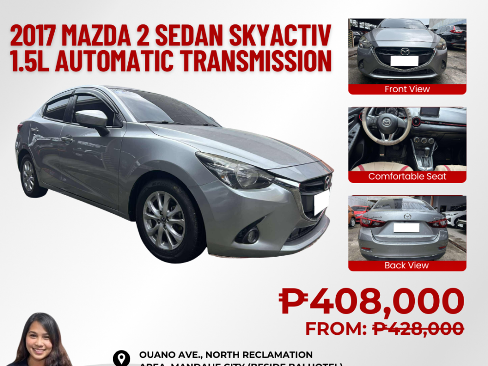 2017 MAZDA 2 SEDAN 1.5L SKYACTIV AUTOMATIC TRANSMISSION