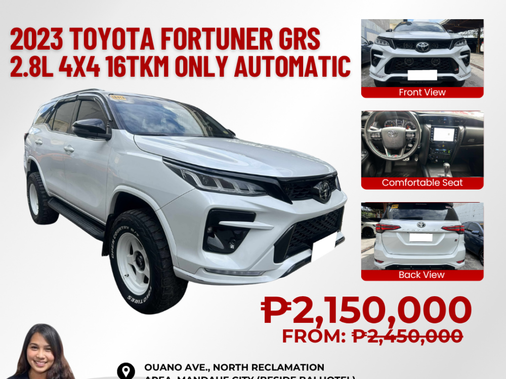 2023 TOYOTA FORTUNER GRS 2.8L 4x4 16TKM ONLY!!!! AUTOMATIC TRANSMISSION