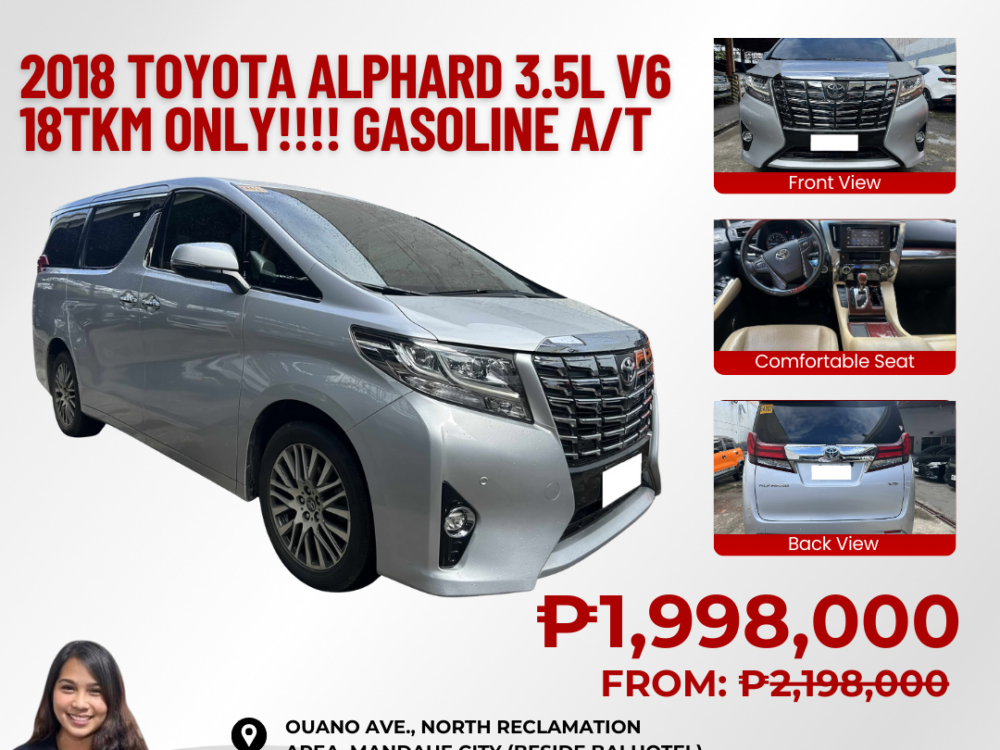 2018 TOYOTA ALPHARD 3.5L V6 18TKM ONLY!!!! GASOLINE AUTOMATIC TRANSMISSION