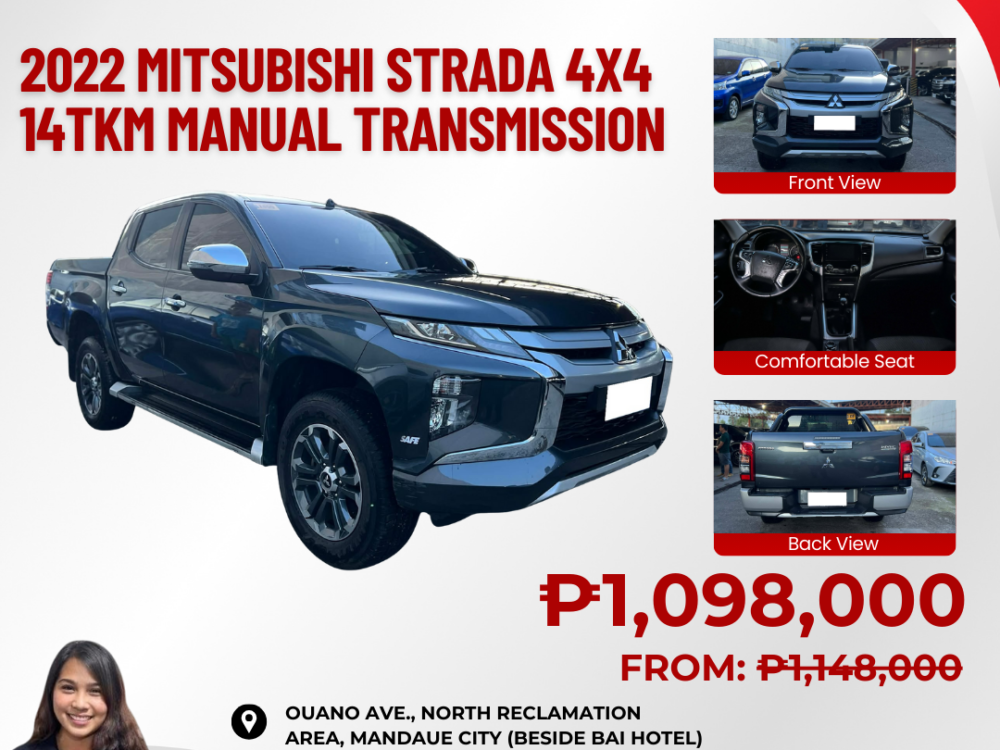 2022 MITSUBISHI STRADA 4X4 14TKM ONLY MANUAL TRANSMISSION