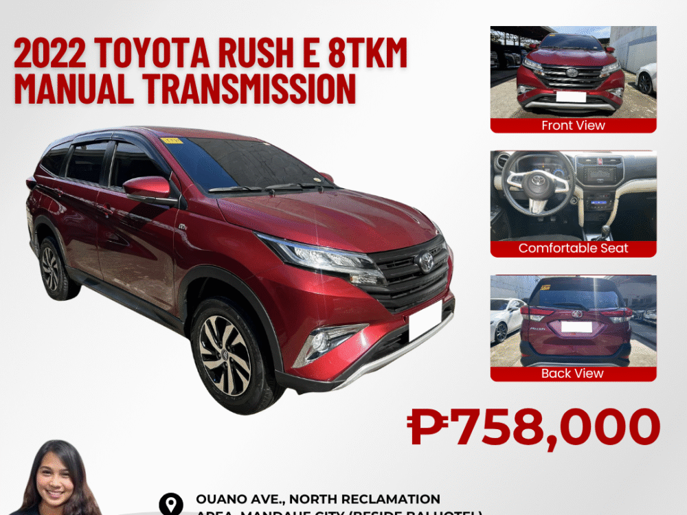 2022 TOYOTA RUSH E 8TKM ONLY!!!! MANUAL TRANSMISSION
