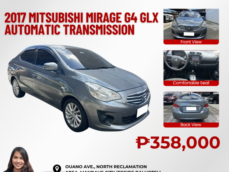 2017 MITSUBISHI MIRAGE G4 GLX 72TKM ODO AUTOMATIC TRANSMISSION