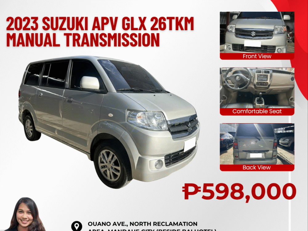 2023 SUZUKI APV GLX 26TKM MANUAL TRANSMISSION