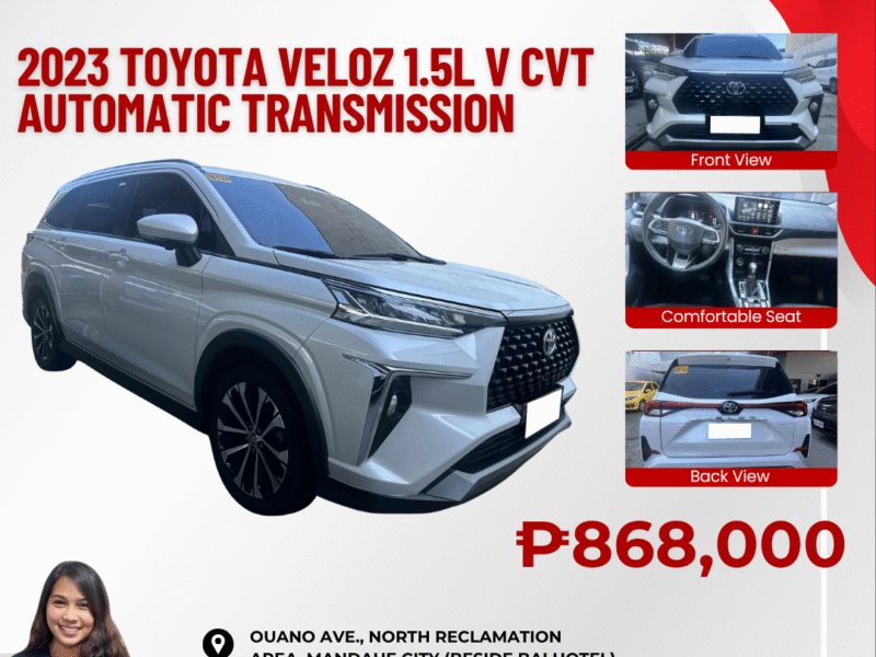 2023 TOYOTA VELOZ 1.5L V CVT AUTOMATIC TRANSMISSION