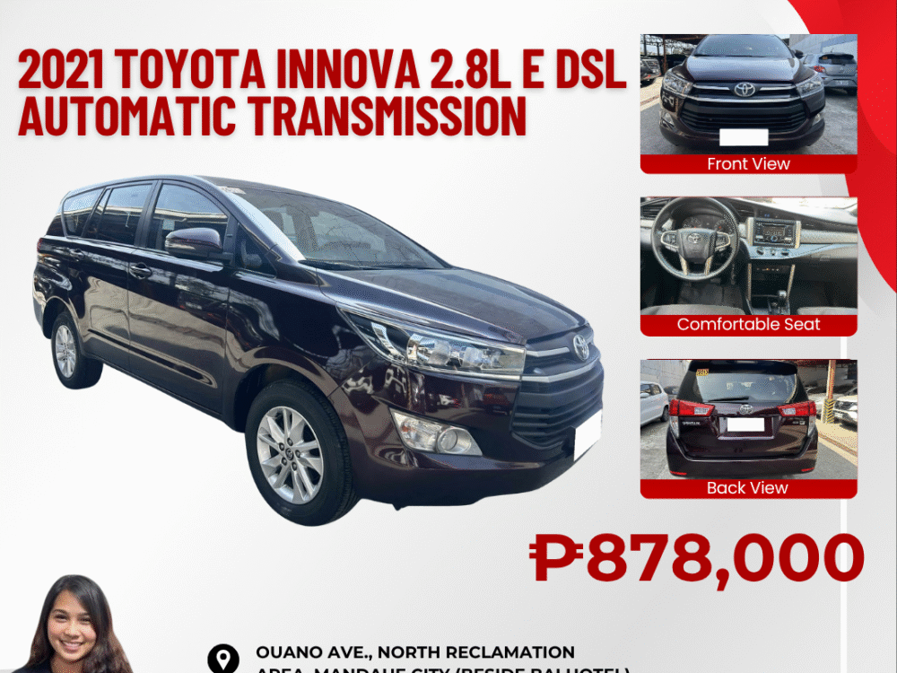 2021 TOYOTA INNOVA 2.8L E DIESEL AUTOMATIC TRANSMISSION