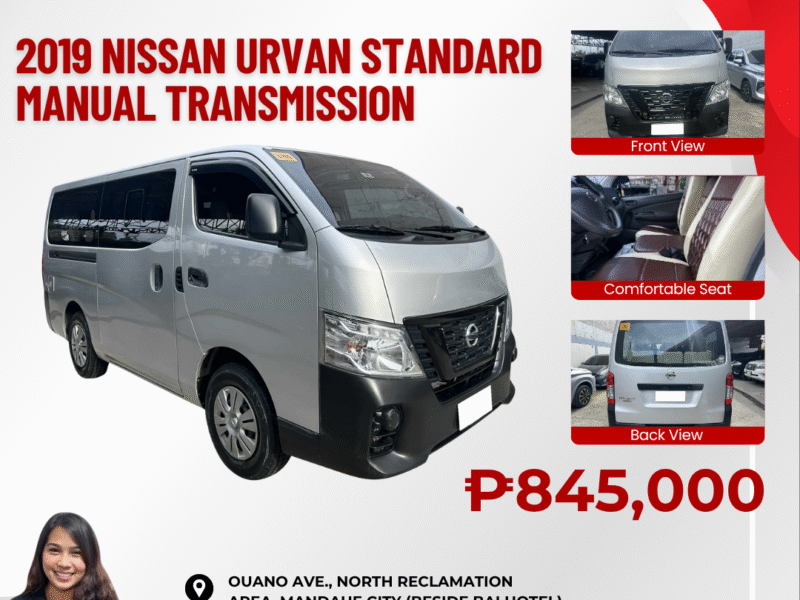 2019 NISSAN URVAN STANDARD MANUAL TRANSMISSION