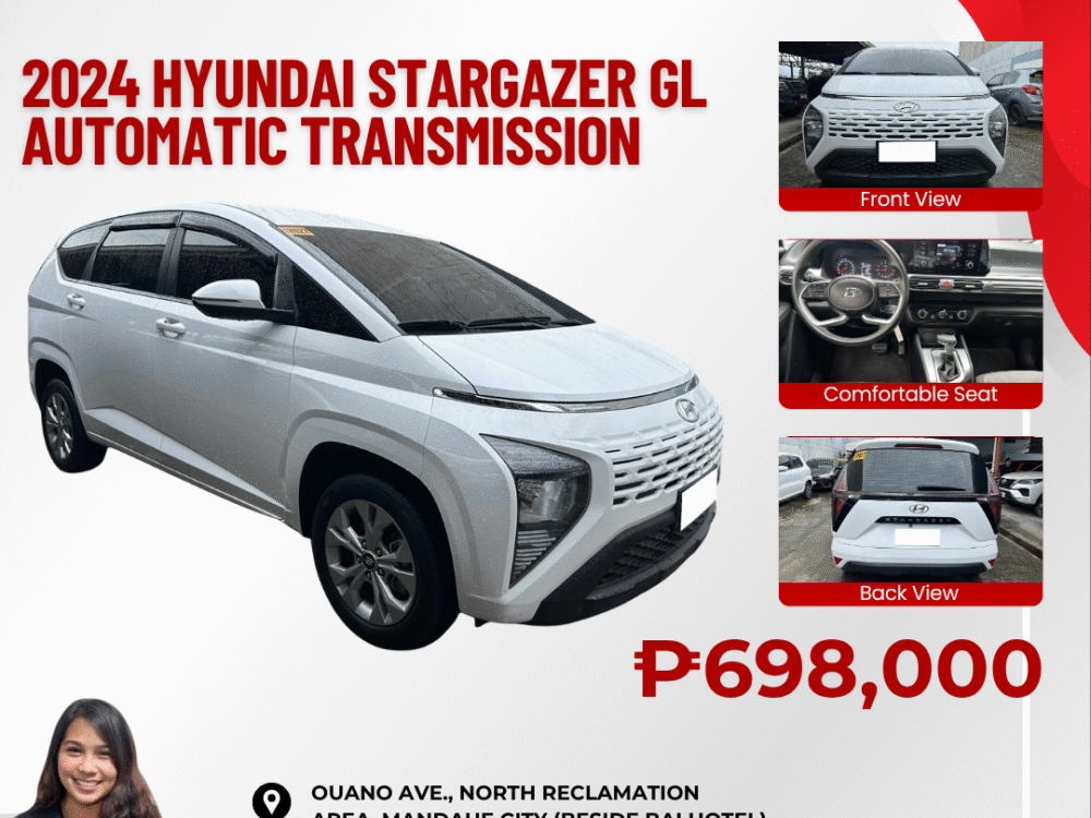2024 HYUNDAI STARGAZER GL 8TKM AUTOMATIC TRANSMISSION