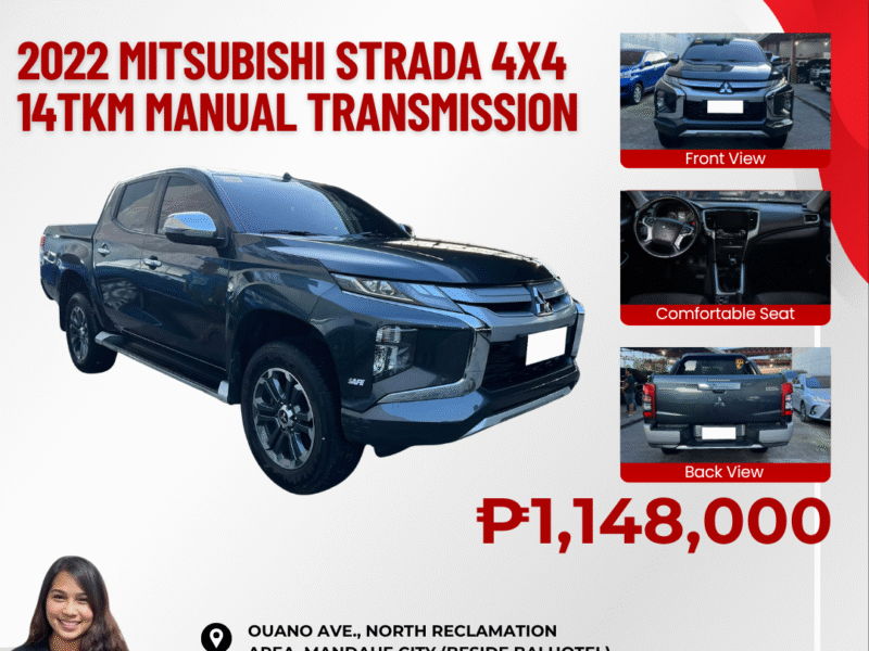 2022 MITSUBISHI STRADA 4X4 14TKM ONLY MANUAL TRANSMISSION