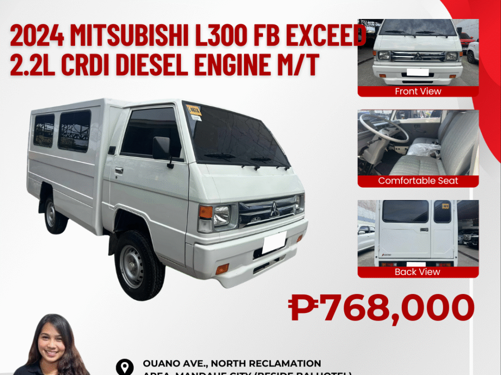2024 MITSUBISHI L300 FB EXCEED 2.2L CRDi DIESEL ENGINE MANUAL TRANSMISSION