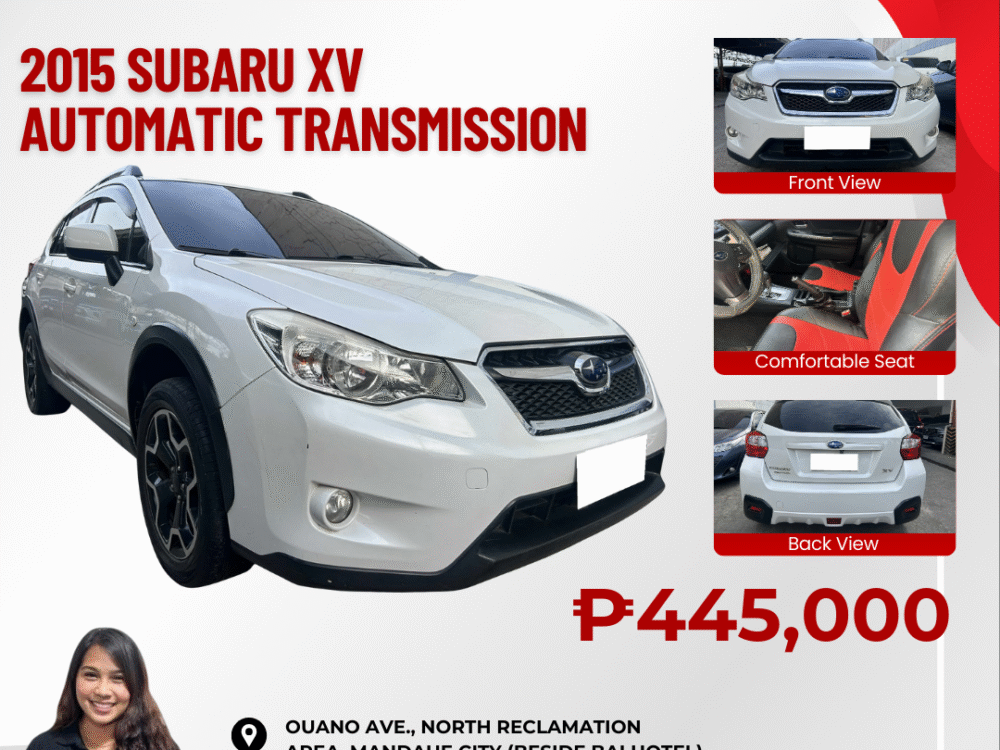 2015 SUBARU XV AUTOMATIC TRANSMISSION