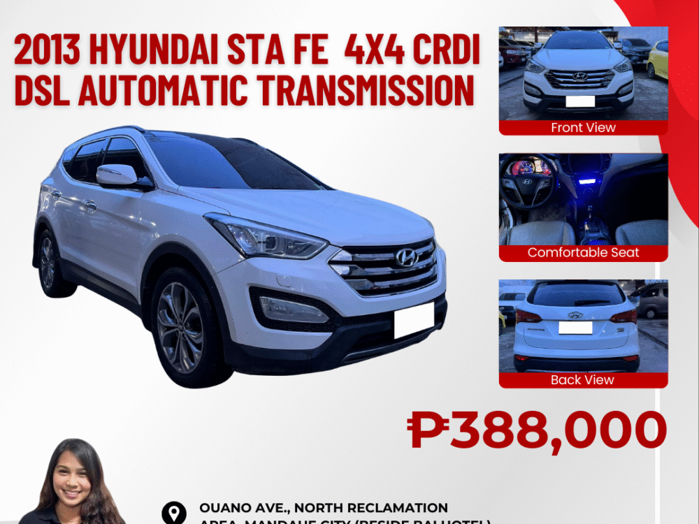 2013 HYUNDAI STA FE 4x4 CRDI DIESEL AUTOMATIC TRANSMISSION