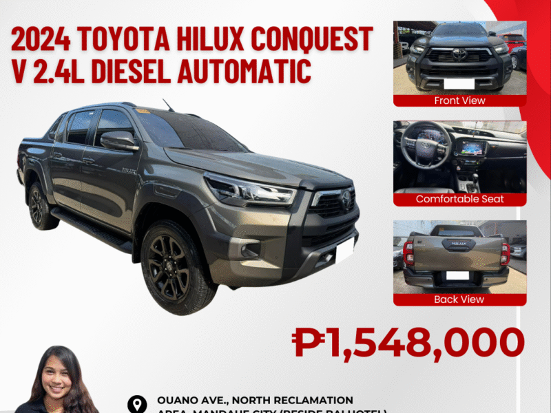 2024 TOYOTA HILUX CONQUEST V 2.4L DIESEL AUTOMATIC TRANSMISSION