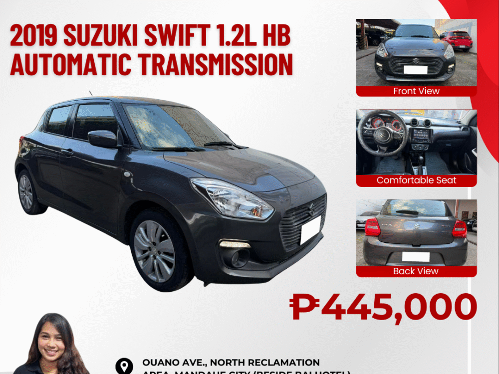 2019 SUZUKI SWIFT 1.2L HACTHBACK AUTOMATIC TRANSMISSION