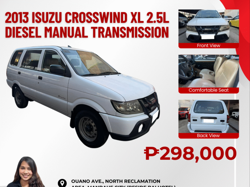 2013 ISUZU CROSSWIND XL 2.5L DIESEL MANUAL TRANSMISSION
