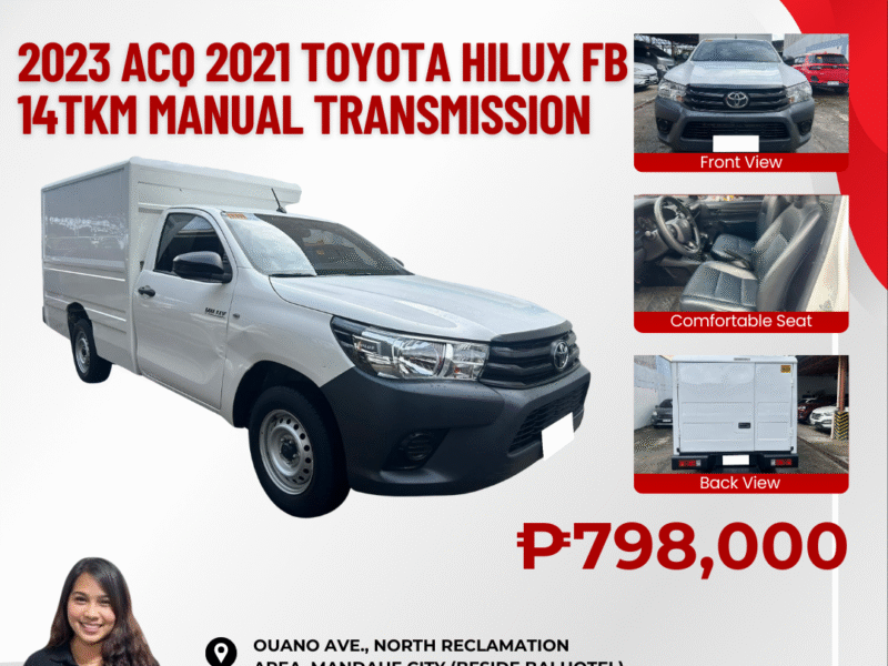 2023 ACQ 2021 TOYOTA HILUX FB14TKM ONLY MANUAL TRANSMISSION