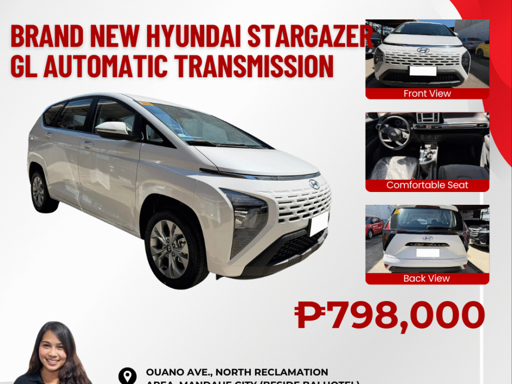 2025 BRAND NEW HYUNDAI STARGAZER GL AUTOMATIC TRANSMISSION