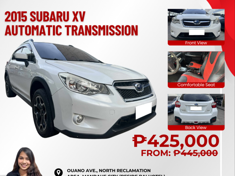 2015 SUBARU XV AUTOMATIC TRANSMISSION