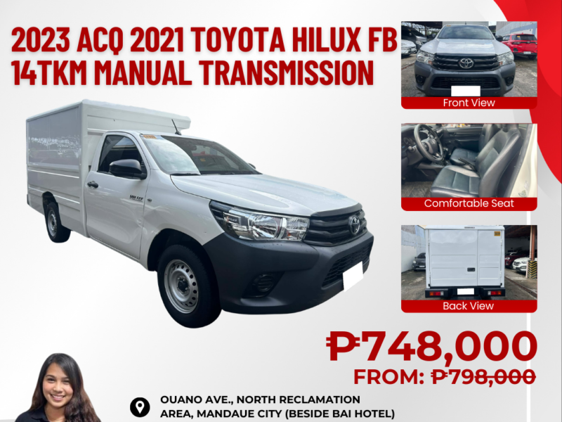 2023 ACQ 2021 TOYOTA HILUX FB14TKM ONLY MANUAL TRANSMISSION
