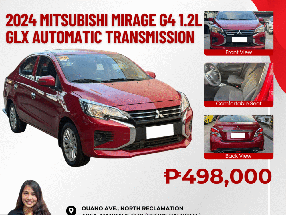 2024 MITSUBISHI MIRAGE G4 1.2L GLX AUTOMATIC TRANSMISSION