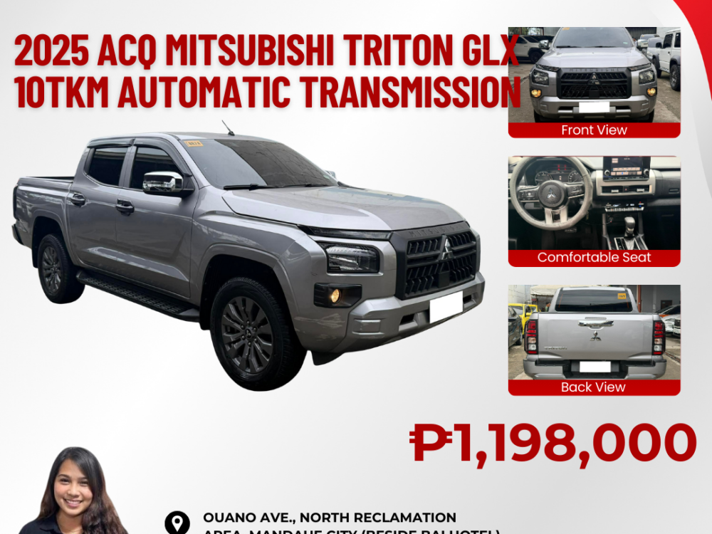 2025 ACQ MITSUBISHI TRITON GLX 10TKM ONLY AUTOMATIC TRANSMISSION