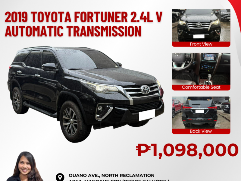 2019 TOYOTA FORTUNER 2.4L V AUTOMATIC TRANSMISSION