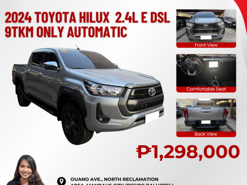 2024 TOYOTA HILUX 2.4L E DIESEL 9TKM ONLY AUTOMATIC TRANSMISSION