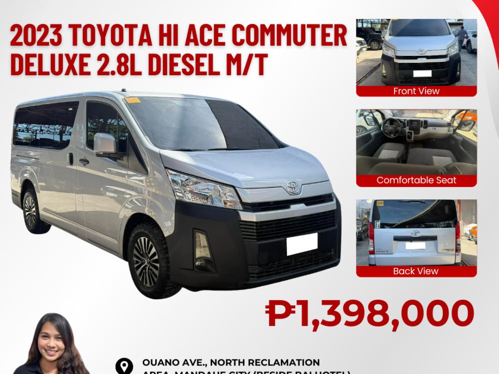 2023 TOYOTA HI ACE COMMUTER DELUXE 2.8L DIESEL 35TKM ONLY MANUAL TRANSMISSION
