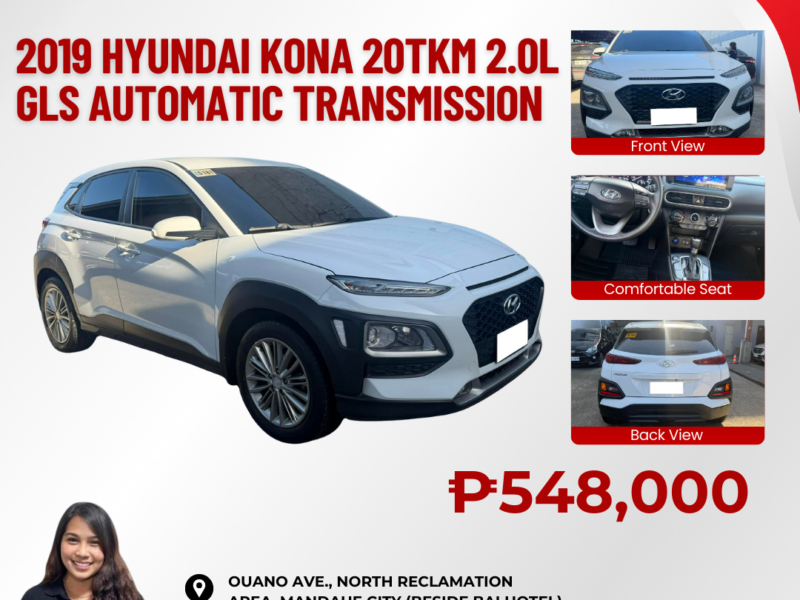 2019 HYUNDAI KONA 20TKM 2.0L GLS AUTOMATIC TRANSMISSION