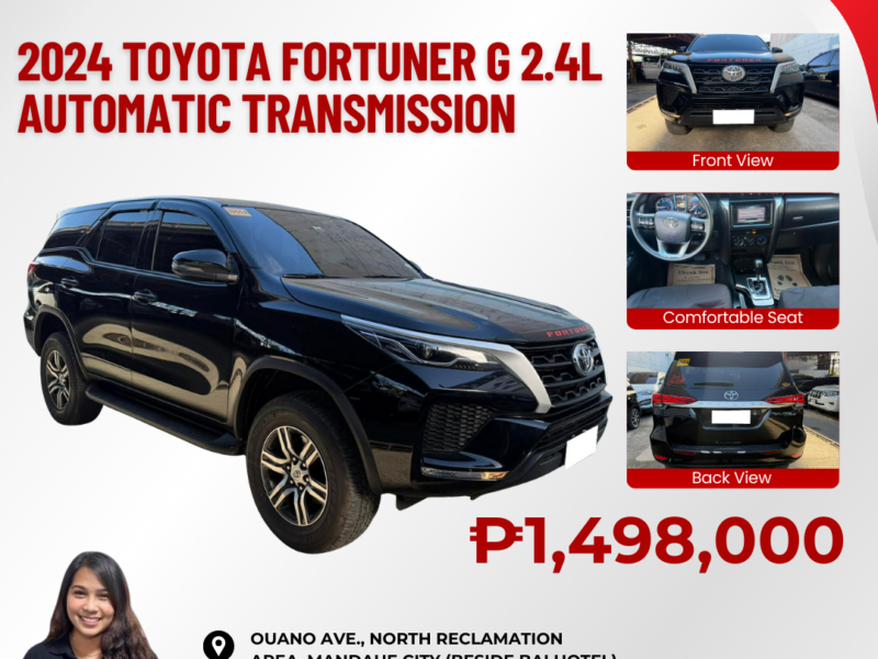 2024 TOYOTA FORTUNER G 2.4L 4X2 AUTOMATIC TRANSMISSION