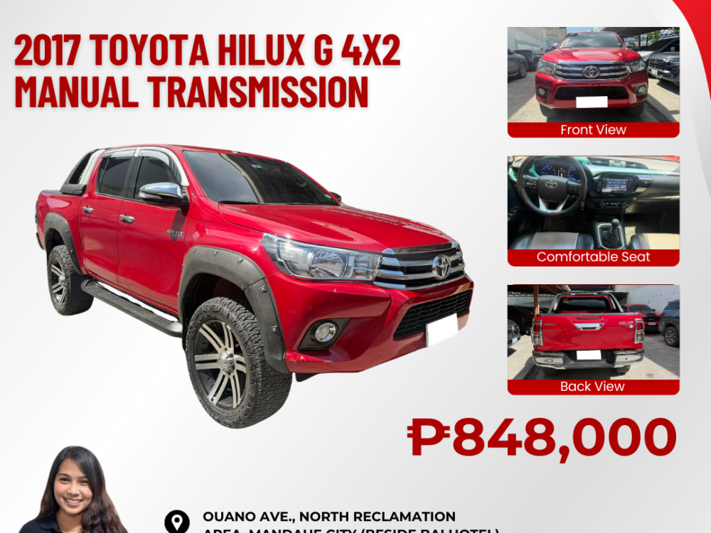 2017 TOYOTA HILUX G 2.4L 4X2 MANUAL TRANSMISSION