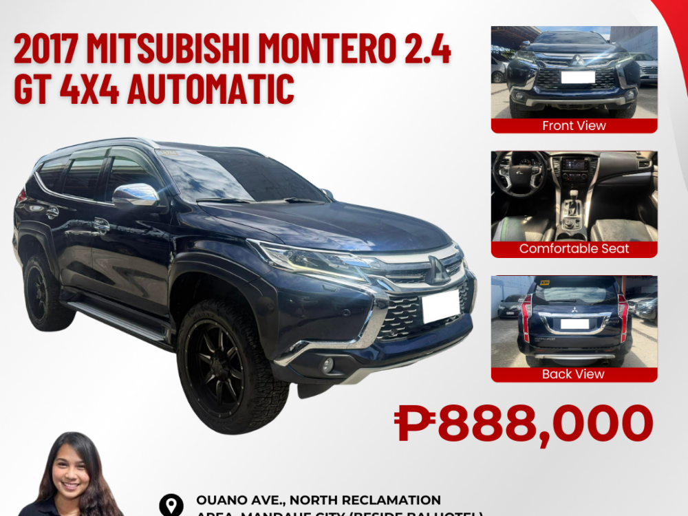 2017 MITSUBISHI MONTERO 2.4L GT 4X4 AUTOMATIC TRANSMISSION