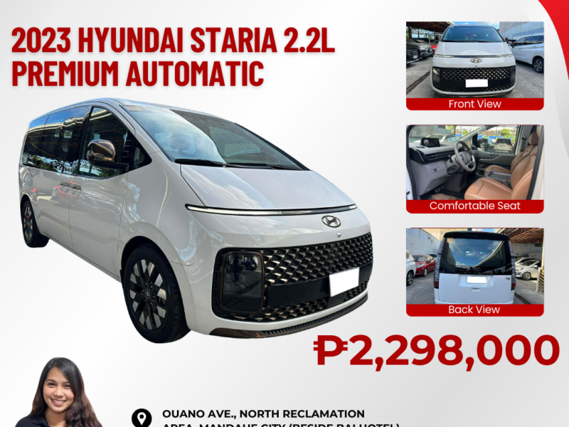 2023 HYUNDAI STARIA 2.2L PREMIUM AWD 19TKMS ONLY AUTOMATIC TRANSMISSION