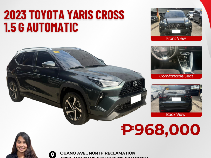 2023 TOYOTA YARIS CROSS 1.5L G AUTOMATIC TRANSMISSION