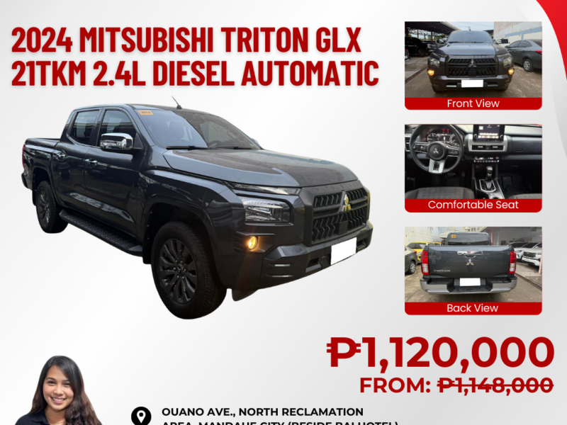 2024 MITSUBISHI TRITON GLX 21TKM 2.4L DIESEL AUTOMATIC TRANSMISSION
