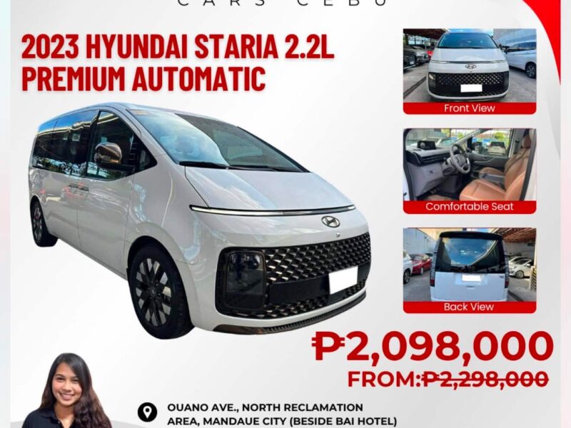 2023 HYUNDAI STARIA 2.2L PREMIUM AWD 19TKMS ONLY AUTOMATIC TRANSMISSION