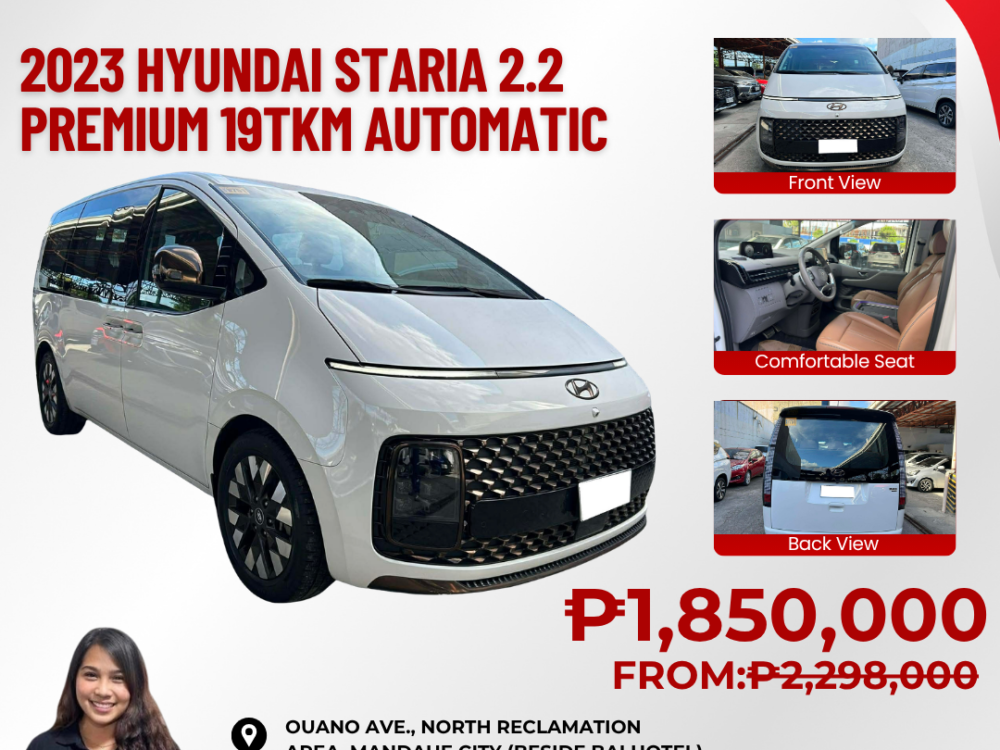 2023 HYUNDAI STARIA 2.2L PREMIUM AWD 19TKMS ONLY AUTOMATIC TRANSMISSION