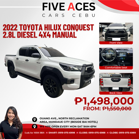 2022 TOYOTA HILUX CONQUEST 2.8L DIESEL 4x4MANUAL TRANSMISSION