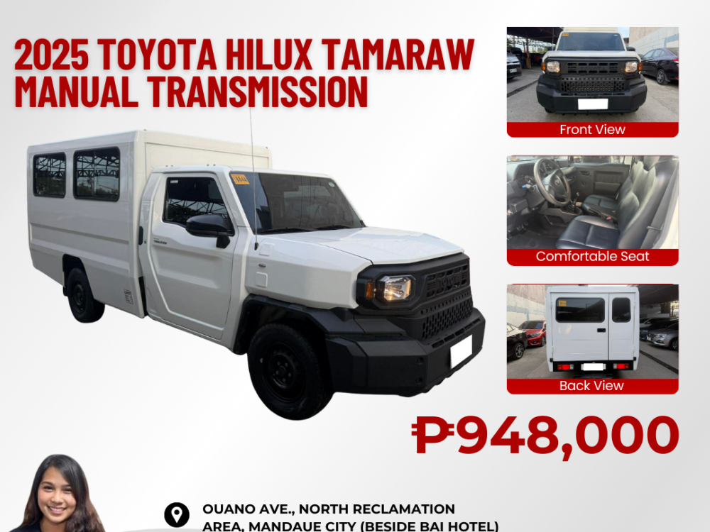 2025 TOYOTA HILUX 2.4 TAMARAW FX AUTOMATIC TRANSMISSION
