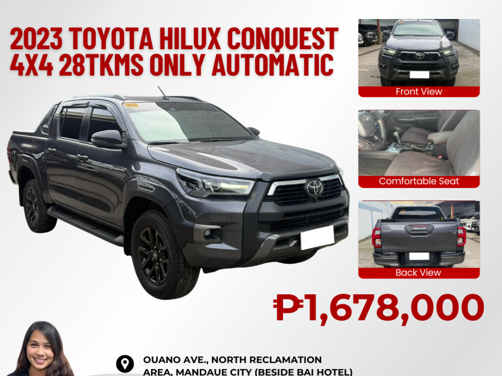 2023 TOYOTA HILUX 2.4 CONQUEST 4X4 28TKMS ONLY AUTOMATIC TRANSMISSION