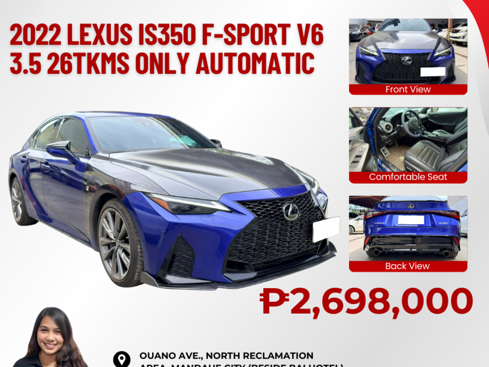 2022 LEXUS IS350 F-SPORT | 3.5L V6 | 26K KMS ONLY