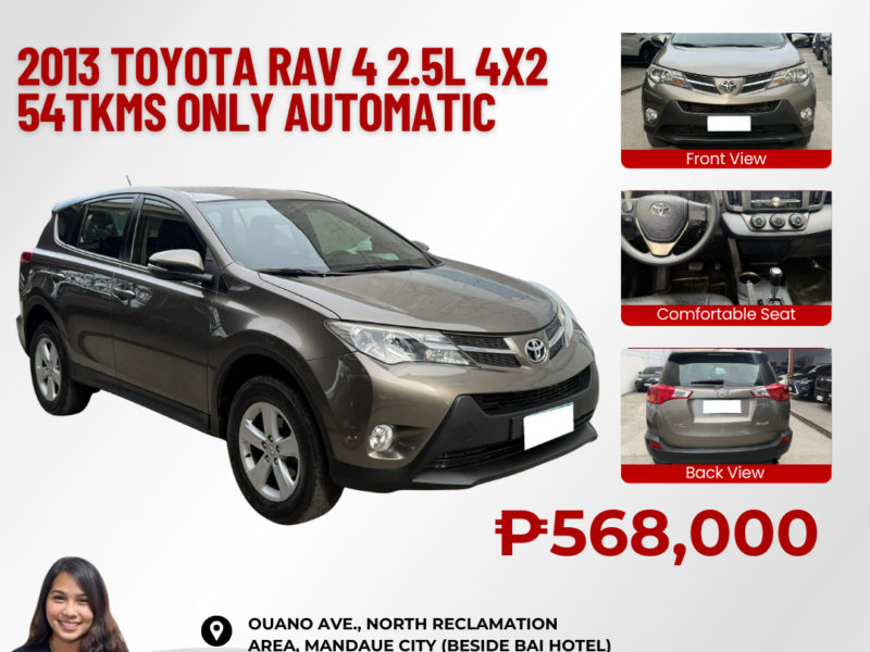 2013 TOYOTA RAV 4 2.5L 4x2 AUTOMATIC TRANSMISSION