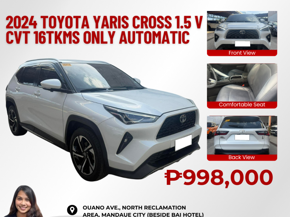 2024 TOYOTA YARIS CROSS 1.5L V CVT 16TKMS ONLY AUTOMATIC TRANSMISSION