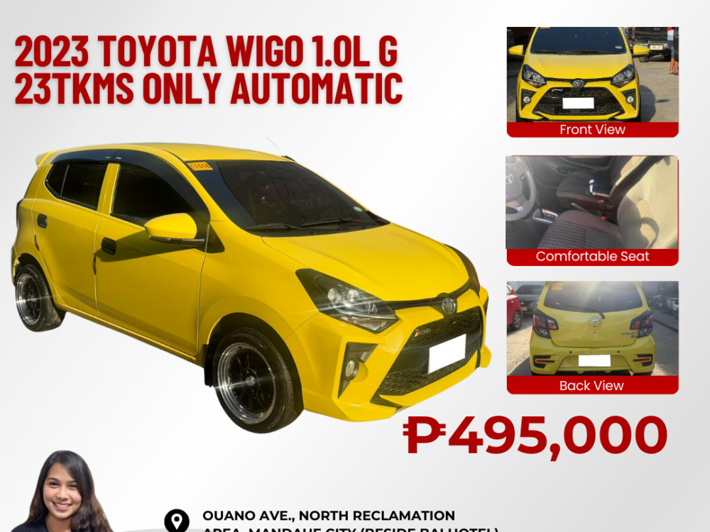 2023 TOYOTA WIGO 1.0L G AUTOMATIC TRANSMISSION