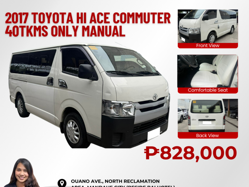 2017 TOYOTA HI ACE COMMUTER 3.0L MANUAL TRANSMISSION