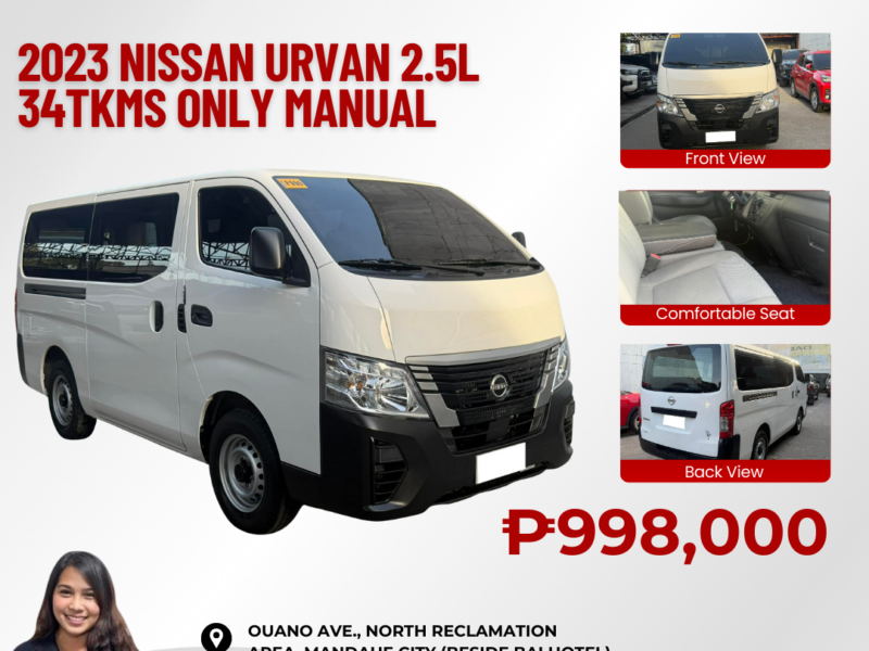 2023 NISSAN URVAN 2.5L MANUALTRANSMISSION